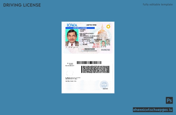USA Iowa Führerschein Beispielvorschau